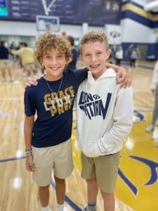 Two boys attending Grace Prep